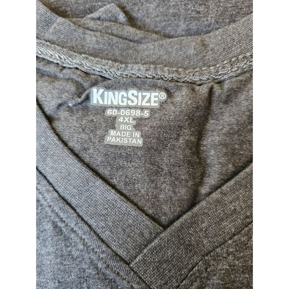 KING SIZE MENS 4XL BIG V NECK TSHIRT